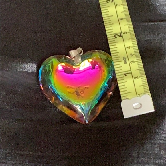 Lux Accessories Silver Tone Faux Fire Pendant - Picture 5 of 5